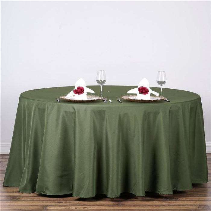 120" Polyester Round Tablecloth Wedding Party Table Linens TAB_120_WILL_POLY
