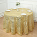 120" Tulle Round Tablecloth with Sequins and Geometric Pattern