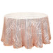 120" Tulle Round Tablecloth with Sequins and Geometric Pattern TAB_02G_120_046