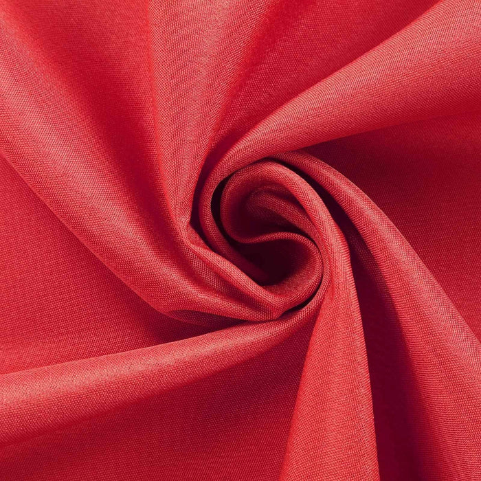 132" Polyester Round Tablecloth Wedding Party Table Linens - Red TAB_136_RED_POLY