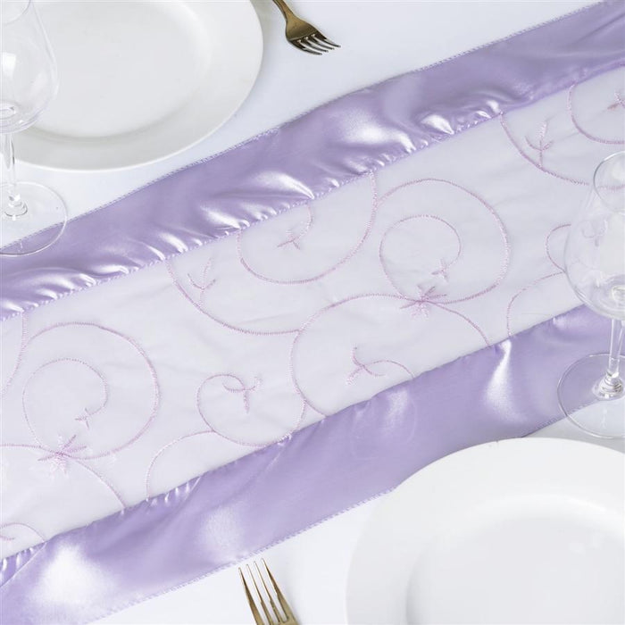14x108" Embroidered Table Runner Wedding Decorations
