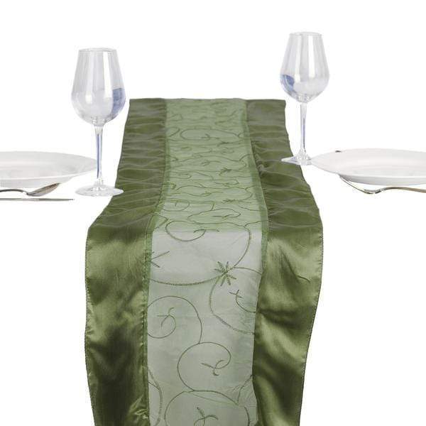 14x108" Embroidered Table Runner Wedding Decorations