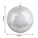 2 pcs 12" Extra Wide Glass Mirror Disco Balls Ornaments - Silver FOAM_BALL_MIR_12