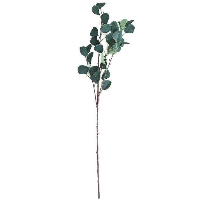 2 pcs 36" tall Eucalyptus Stems Artificial Greenery Bushes - Green