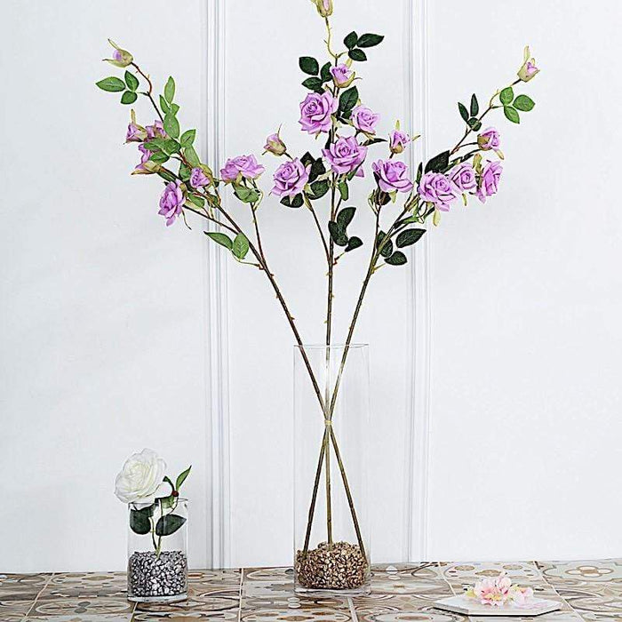 2 pcs 38" long Single Stem Silk Roses Bouquets