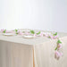 2 pcs 7 ft long Silk Cherry Blossom Garlands with Leaves and Bendable Wire Vines - Blush