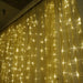 20 ft x 10 ft LED Lights on Organza Backdrop - Gold BKDP_LED02_GOLD