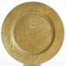 24 pcs 13" Round Wooden Textured Charger Plates CHRG_1303_GOLD
