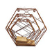 3 pcs Hexagon Metal with Wood Geometric Floating Shelves - Gold WOD_HOPSHLF_HEX2_GOLD