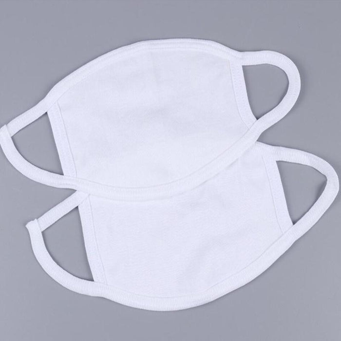 30 pcs 3-Layer Cotton Face Masks Extra Soft Washable Protective Covers - White CARE_MASK05