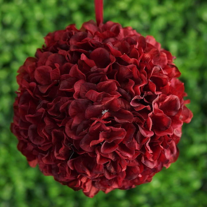 4 pcs 7" Hydrangea Kissing Flower Balls