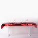 40" x 90" Rectangular Metallic Disposable Plastic Tablecloth - Red TAB_FOL_01_40X90_RED