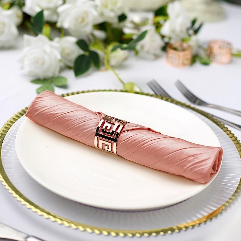 5 Accordion Crinkled Taffeta Dinner Napkins