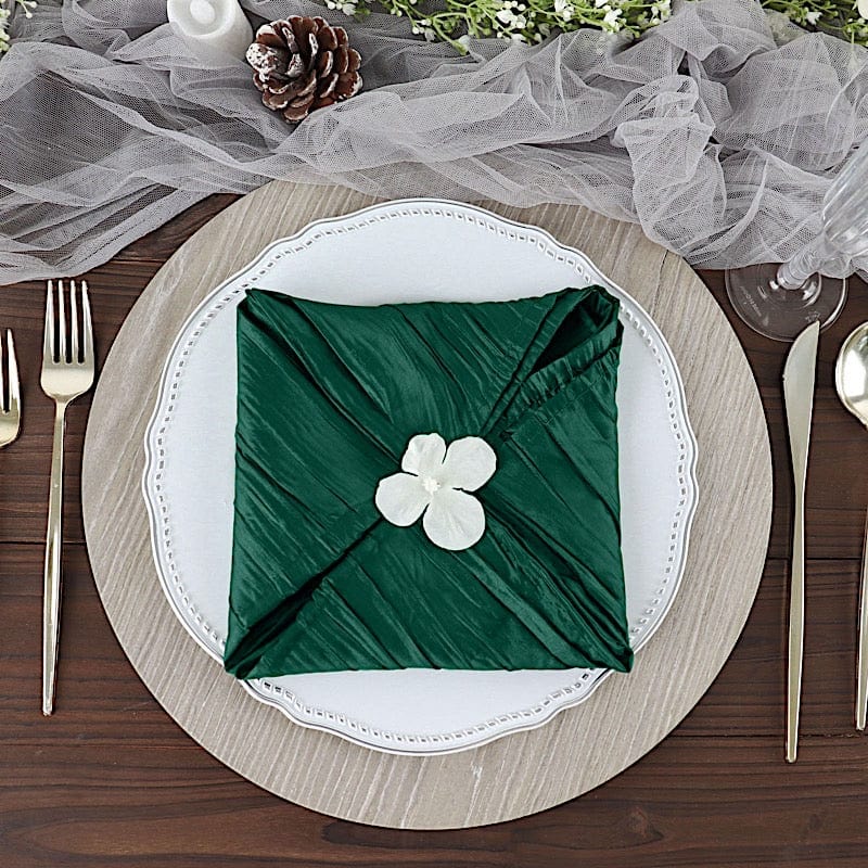 5 Accordion Crinkled Taffeta Dinner Napkins