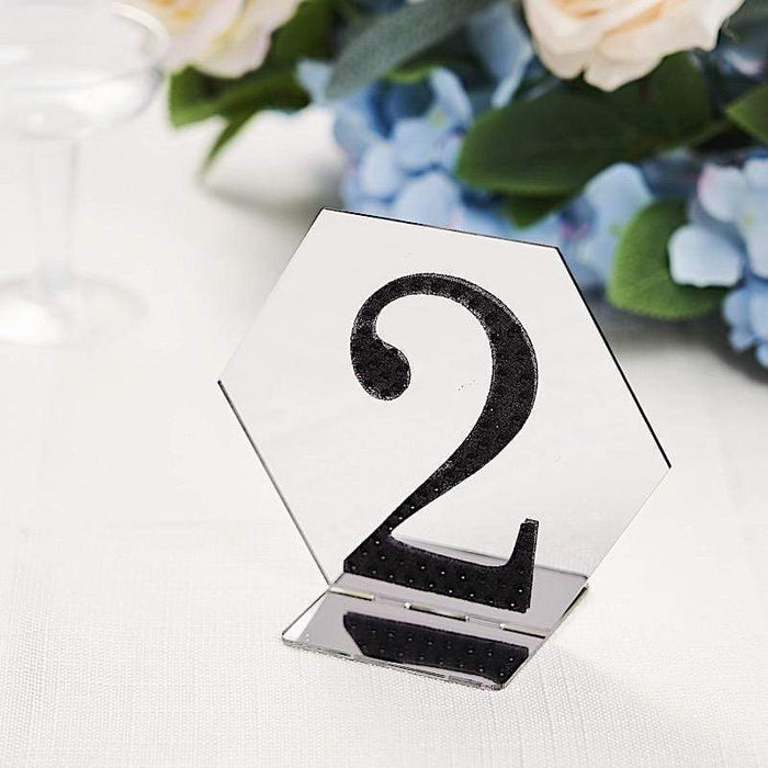 5 pcs 5" tall Hexagon Acrylic Stands Table Numbers Holders