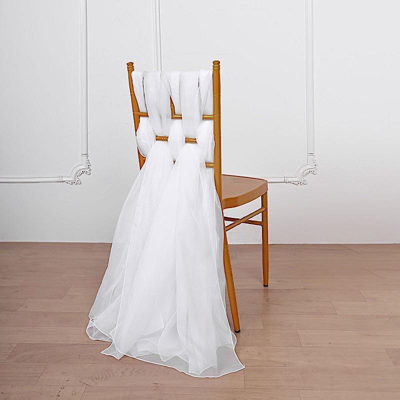 5 pcs Premium Chiffon Wide Chair Sashes