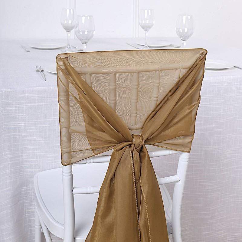 5 pcs Premium Chiffon Wide Chair Sashes
