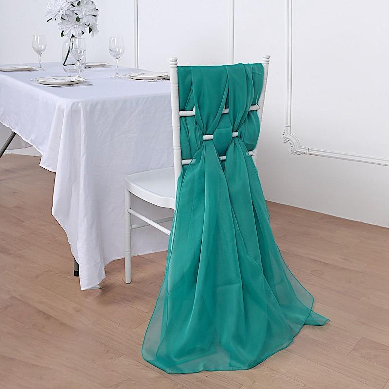 5 pcs Premium Chiffon Wide Chair Sashes