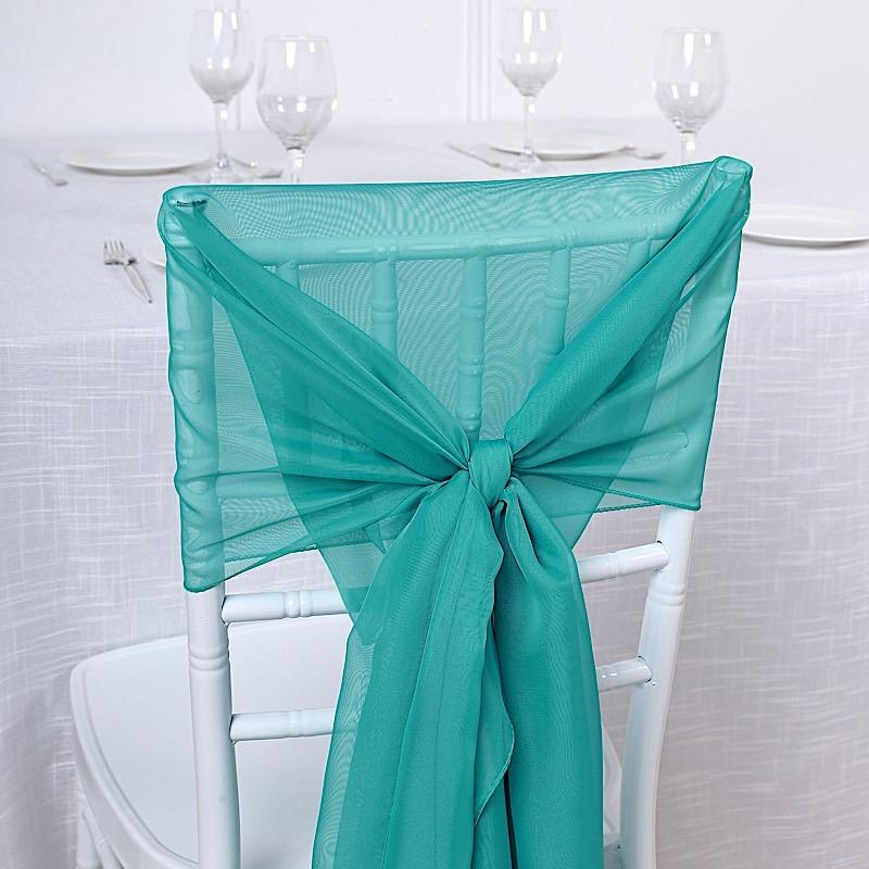 5 pcs Premium Chiffon Wide Chair Sashes