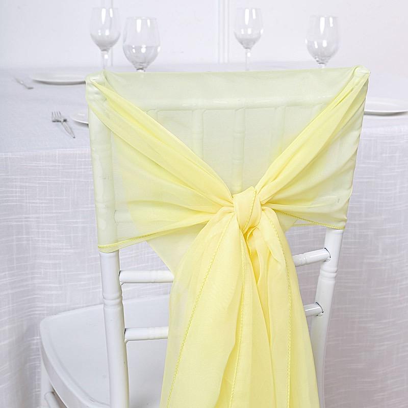 5 pcs Premium Chiffon Wide Chair Sashes