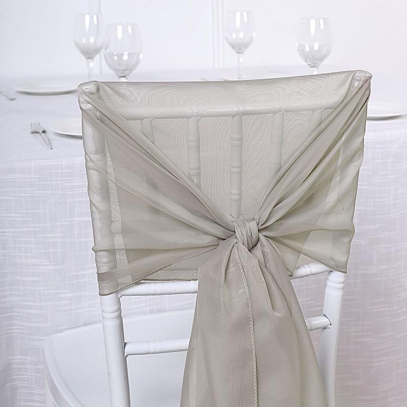 5 pcs Premium Chiffon Wide Chair Sashes