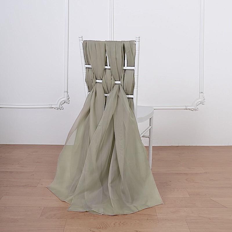 5 pcs Premium Chiffon Wide Chair Sashes