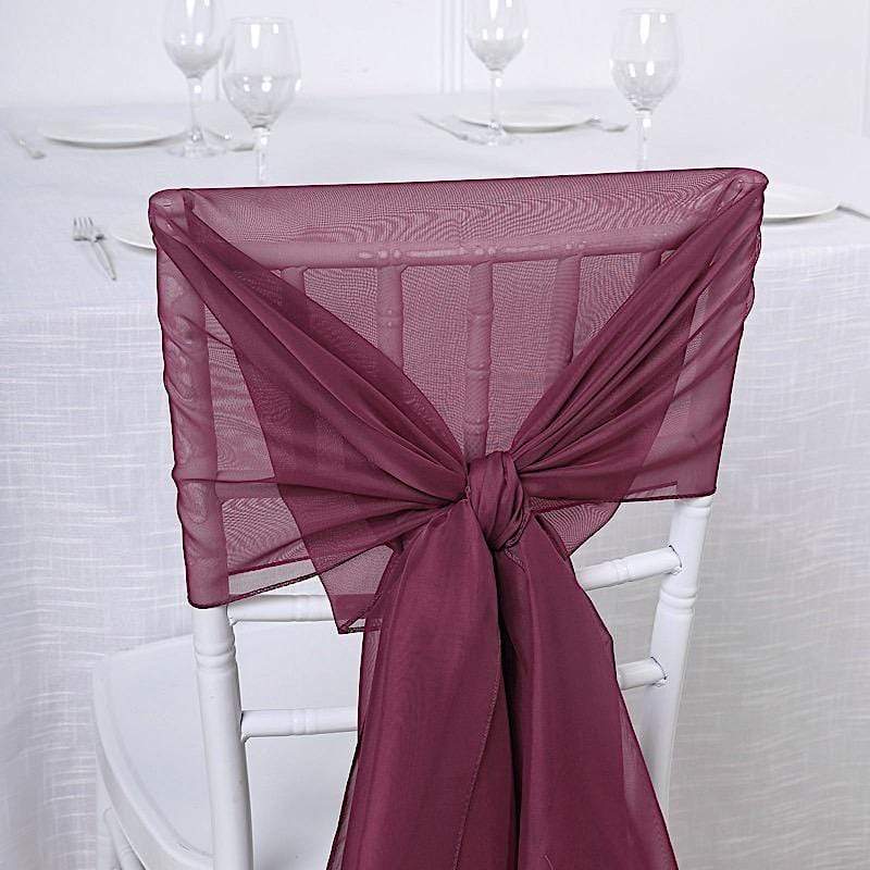 5 pcs Premium Chiffon Wide Chair Sashes
