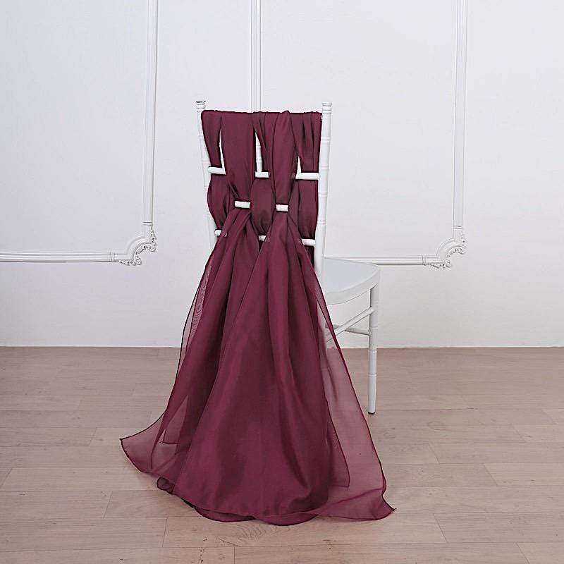 5 pcs Premium Chiffon Wide Chair Sashes