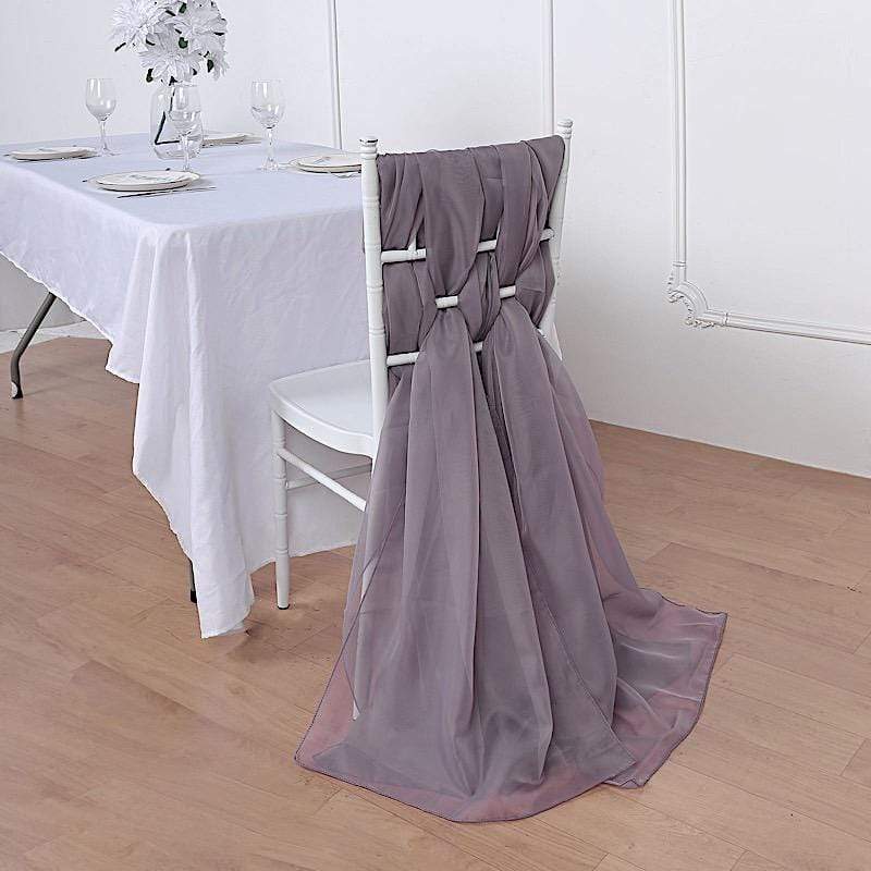5 pcs Premium Chiffon Wide Chair Sashes