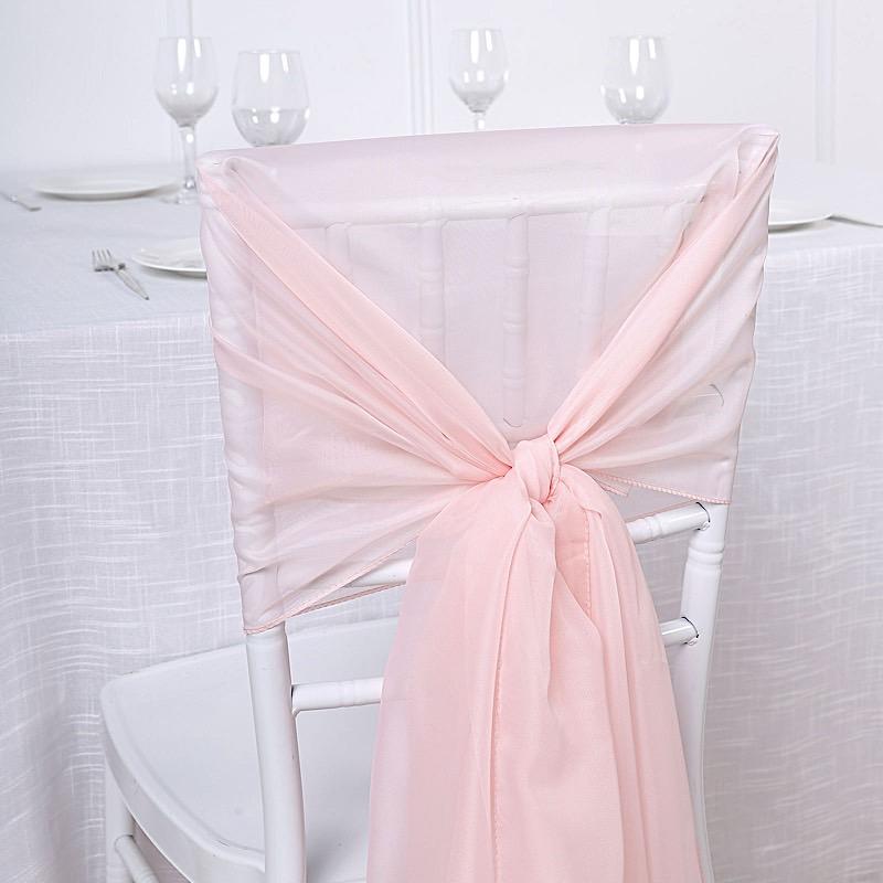 5 pcs Premium Chiffon Wide Chair Sashes
