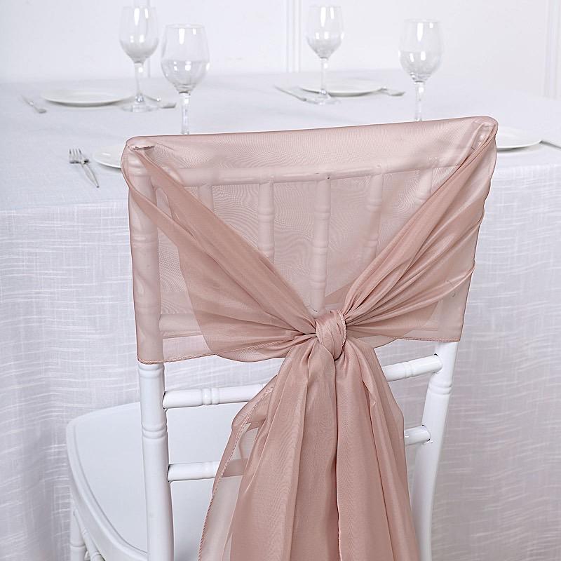5 pcs Premium Chiffon Wide Chair Sashes