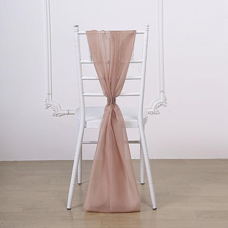 5 pcs Premium Chiffon Wide Chair Sashes