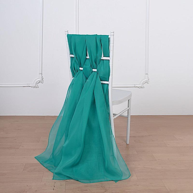 5 pcs Premium Chiffon Wide Chair Sashes