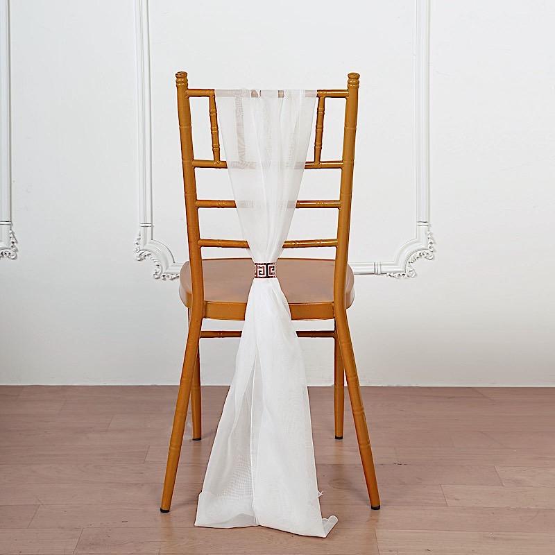 5 pcs Premium Chiffon Wide Chair Sashes SASHP_24_BURG