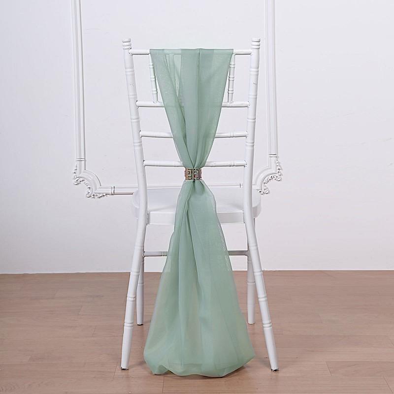 5 pcs Premium Chiffon Wide Chair Sashes SASHP_24_PURP