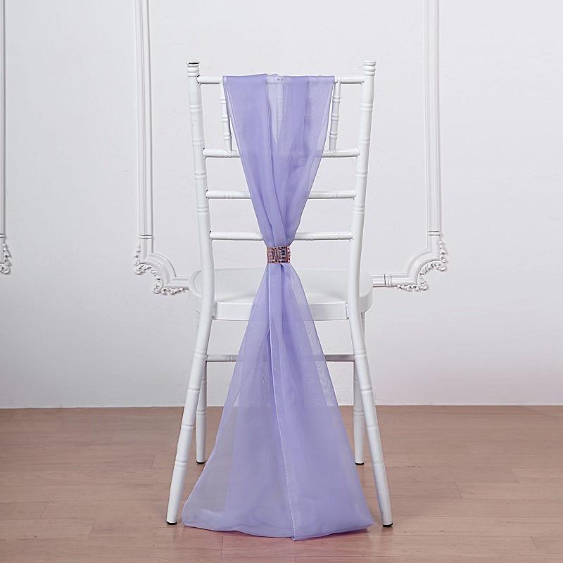 5 pcs Premium Chiffon Wide Chair Sashes SASHP_24_RED