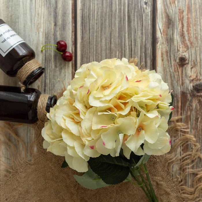 5 Silk Hydrangea Bushes for Floral Arrangements