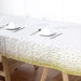 54" x 108" Rectangular Disposable Plastic Tablecloth with Confetti Dots