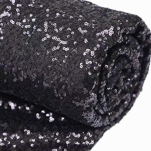 54" x 4 yards Sequined Fabric Bolt FAB_5402_BLK