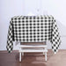 54" x 54" Checkered Gingham Polyester Tablecloth - Black and White TAB_CHK5454_BLK