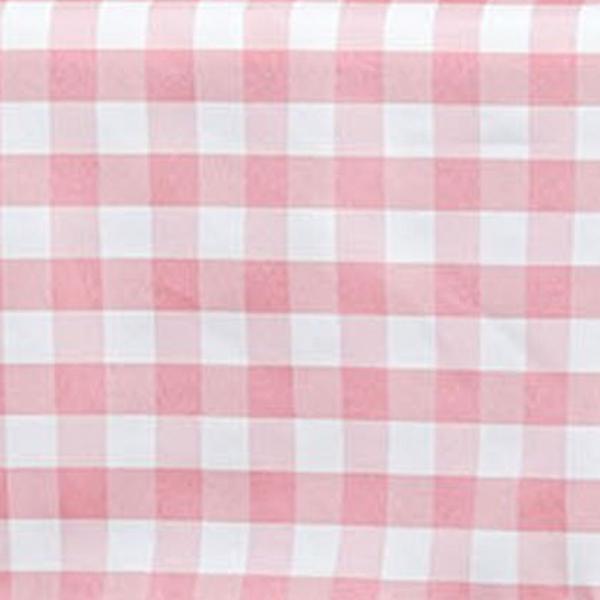 54" x 54" Checkered Gingham Polyester Tablecloth - Rose Quartz Pink and White TAB_CHK5454_019