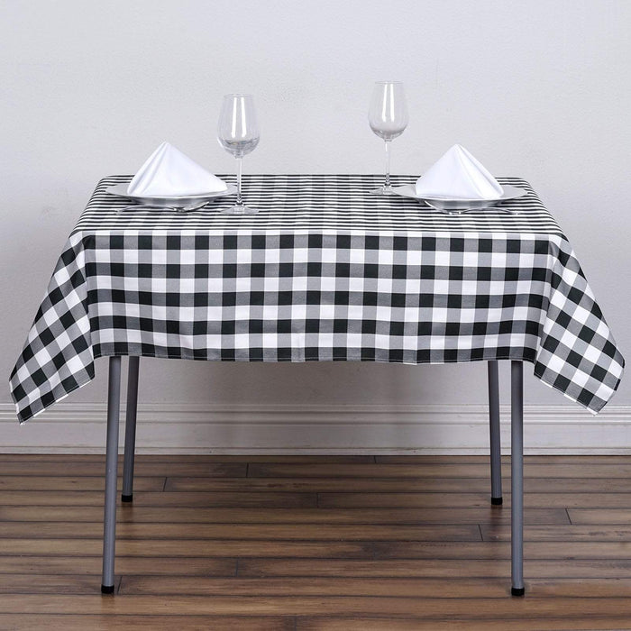 54" x 54" Checkered Gingham Polyester Tablecloth