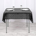 54x54" Sequined Square Tablecloth - Black TAB_02_5454_BLK