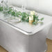 6 ft Fitted Spandex Tablecloth Metallic Table Cover