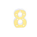 6" tall LED Lighted Gold Marquee Numbers WOD_METLTR03_6_8