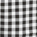 60" x 102" Checkered Gingham Polyester Tablecloth - Black and White TAB_CHK60102_BLK
