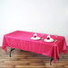 60" x 102" Crinkled Crushed Taffeta Rectangular Tablecloth - Fuchsia TAB_CRNK_60102_FUSH