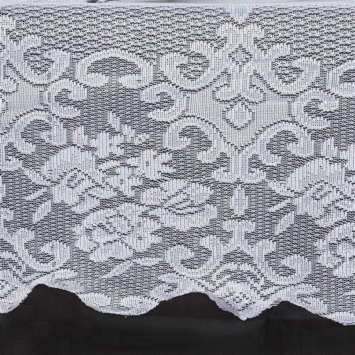 60" x 126" Floral Lace Rectangular Tablecloth