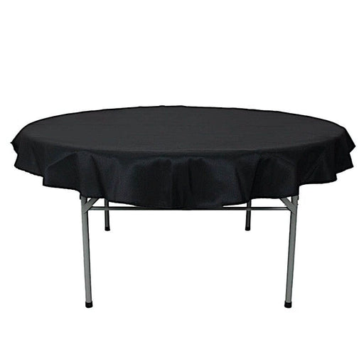 70" Premium Polyester Round Tablecloth Wedding Party Table Linens TAB_70_BLK_PRM