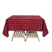 70" x 70" Checkered Gingham Polyester Tablecloth TAB_CHK7070_BLKRED